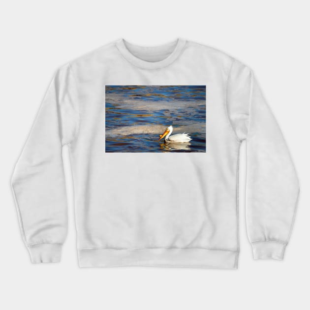 American White Pelican Breeding Adult by Debra Martz Crewneck Sweatshirt by Debra Martz